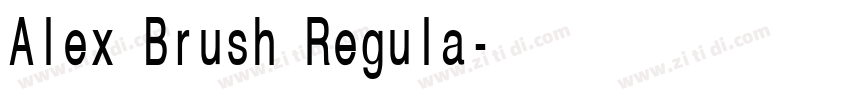 Alex Brush Regula字体转换